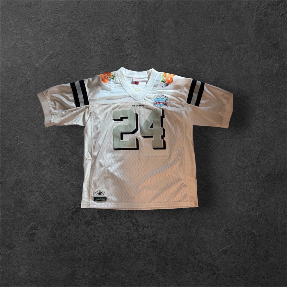 Aimé Leon Dore Football Jersey White #24 Patch Detail Luxury Streetwear XL